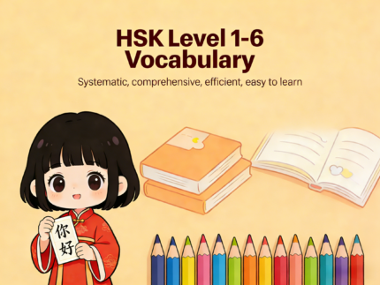 HSK Level 1-6 Vocabulary - 6 PDF Documents Product Description (English-Chinese Version)