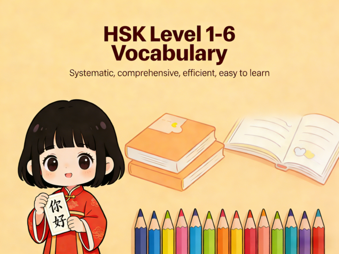 HSK Level 1-6 Vocabulary - 6 PDF Documents Product Description (English-Chinese Version)